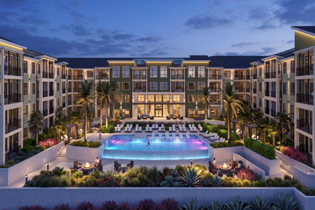 Rendering of Asturia property in Tampa Bay, FL, a project by Equity Resources